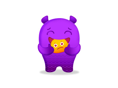 Woory Eater chracter cute icon illustration kids logo monster vector worry
