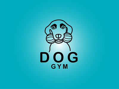 DOG GYM LOGO cat logo dog dog care dog gym logo dog illustration dog logo dog lover dog portrait dog training doggy modern dog puppy usa business logo