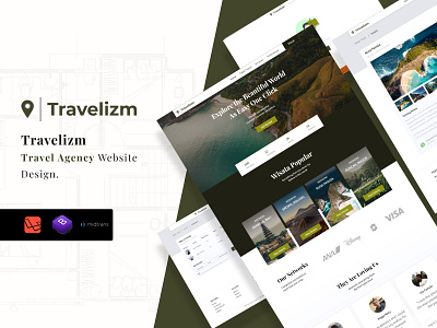 Travelizm - Travel Agency Website app boostrap branding design laravel travel travel apps travel design website