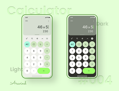 Calculator Design | Daily UI 004 004 app calculator calculator ui daily ui dailyui dailyui004 dailyuichallenge design ui ux