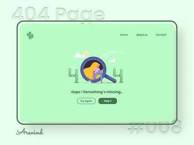 404 Page | Daily UI 008