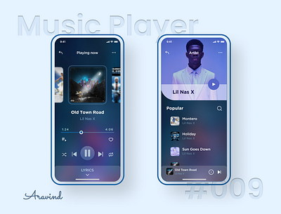 Music Player | Daily UI 009 app daily ui daily ui 009 dailyui dailyuichallenge design mobile app mobile ui music music app music player music player ui product design ui uiux ux