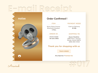 E-mail Receipt | Daily UI 017 daily ui daily ui 017 daily ui 17 design email mail order receipt shopping ui ux