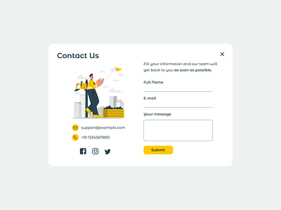 Contact us | Daily UI 28