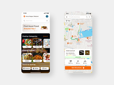 Map | Daily UI 29 daily ui daily ui 29 dailyuichallenge design food map mobile navigation search ui ux
