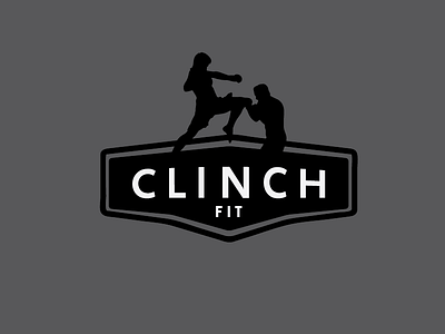 CLINCH FIT. MUAY THAI GYM fitness gym logo muaythai
