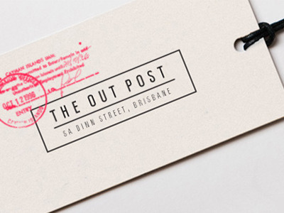 OUT POST TAG branding label stamp tag