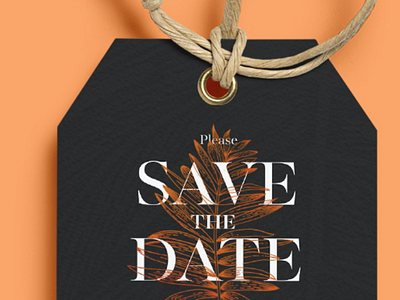 Save the date invitation tag
