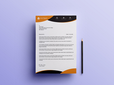 A cool letter head design for your project brand identity branding design graphic design graphics illustrator letter letterhead letterhead design letterhead mockup letterhead template letterheads letterhead logo lettering lettermark letters photoshop vector