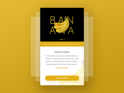 Mobile Profile UI : Banana