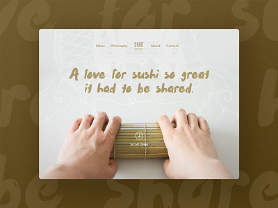 Sushi Bar Website clean design food interface landing minimalist restaurant sushi ui ux web website