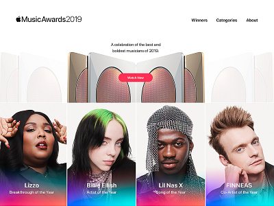 Apple Music Awards 2019 UI Design