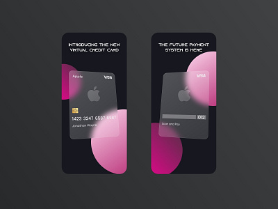 Credit Card 3d blurred card credit design futuristic glass glassmorphism graphic design mordern morphism ui visa