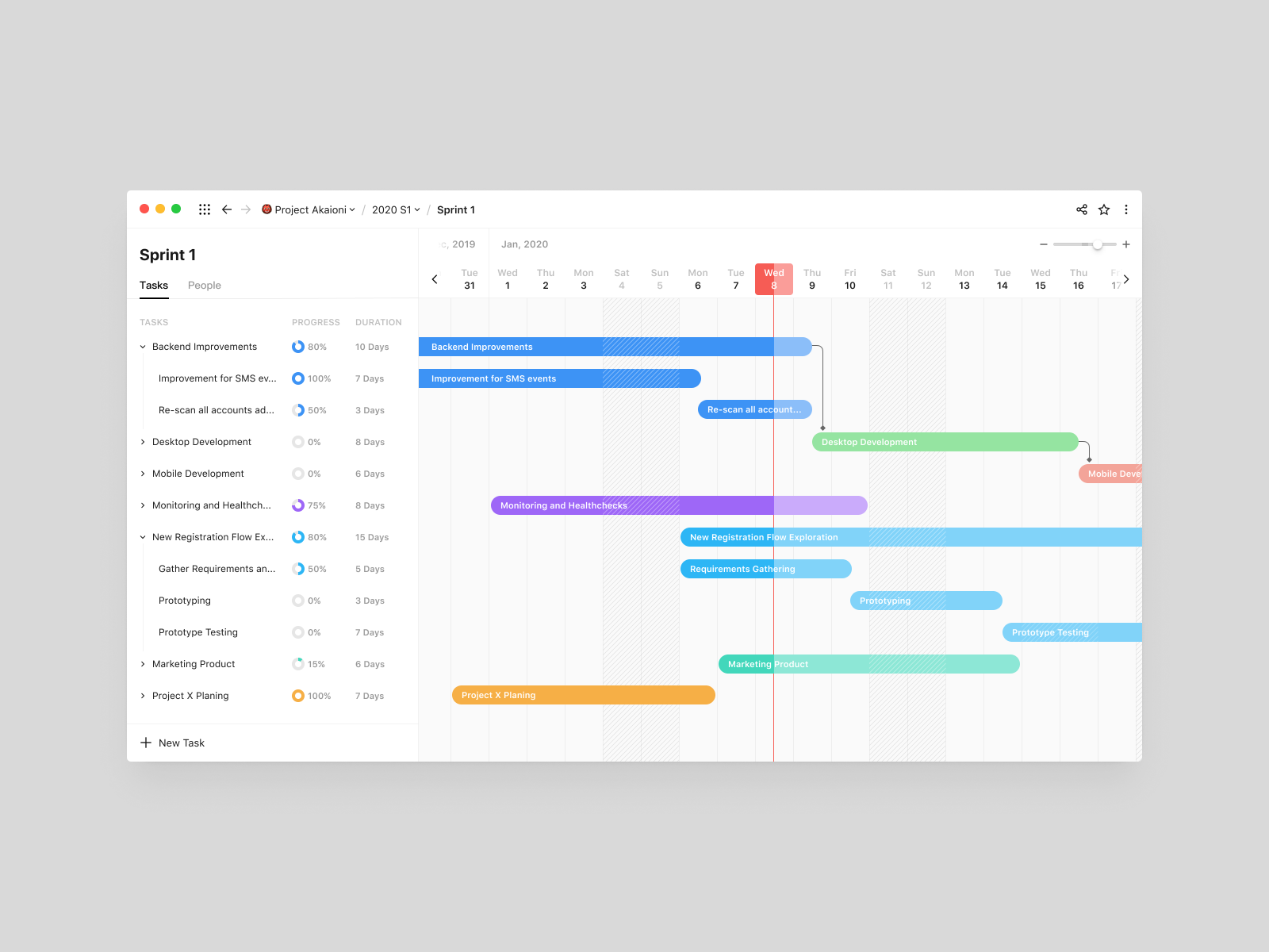 Gantt Chart 2020