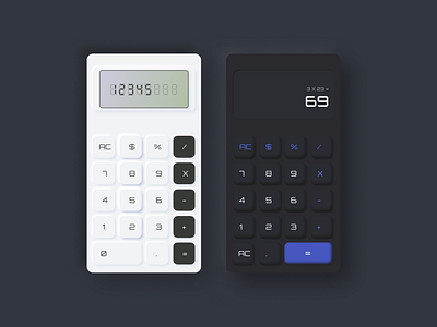 Calculator Neomorphism UI Design