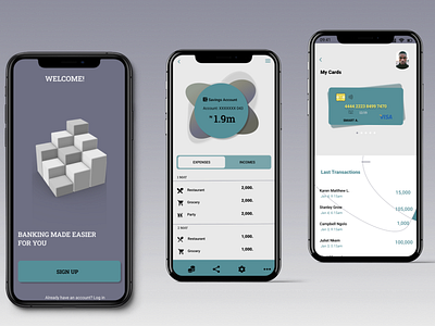 Banking app mock up app branding design ui ux web website