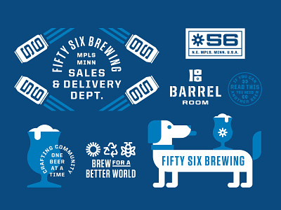56: The Stuff apparel badge barrel beer branding brewery dog glass icon illustration lockup logo mark merch minneapolis minnesota monogram type