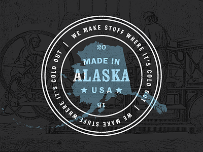 Faaaaaar North alaska america arctic badge letterpress lockup north printmaking rustic screenprinting vintage