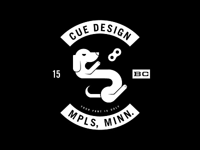 Biker Gang/Design Firm badge bike biker gang club cycle dog gang lockup minneapolis mn patch weiner