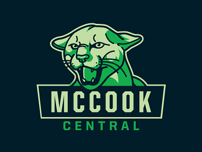 Mc Cook Central animal cat high school illustration lion mountain sports team