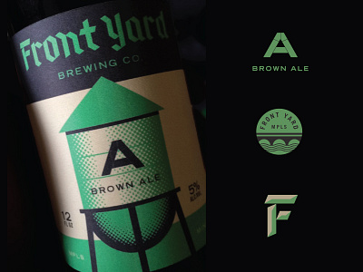 Micro-ish Brewing Company badge beer bottle brewery brewing halftone identity illustration minneapolis monogram packaging
