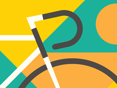 ARTCRANK MSP 2016 Poster art artcrank bike cycling geometric pastel poster screenprint summer sun