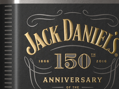 Jack Daniel's 150 150 anniversary bottle bourbon gold jack daniels lynchburg packaging premium tennessee whisky