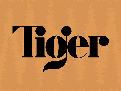 Tiger Style didone lettering letters ligature logo serif stripes tiger type typography