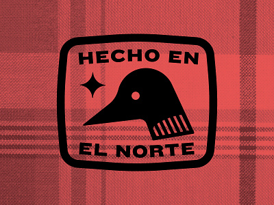 Hecho badge hecho lockup logo loon made minnesota north plaid spanish stamp star