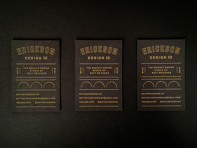 Reprint time is the best time. bridge business cards foil gold lettering lockup minneapolis type typography