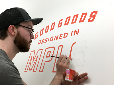 Good Goods, Good Signs handlettering lettering letters lockup logo mark painting sign signpainting