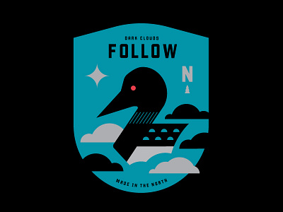 Hey look, more loons. badge illustration lockup loon north shield soccer type united