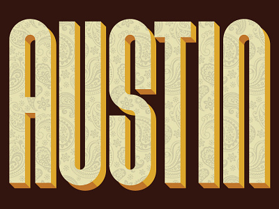 Southbound atx austin paisley pattern sans serif south texas type typography