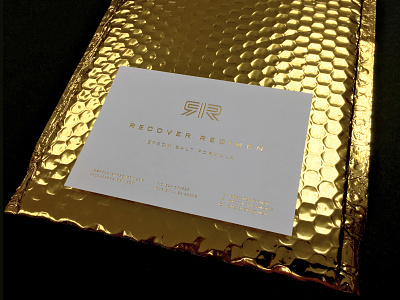 All the foil. cosmetics envelope foil gold luxury monogram premium print stationery
