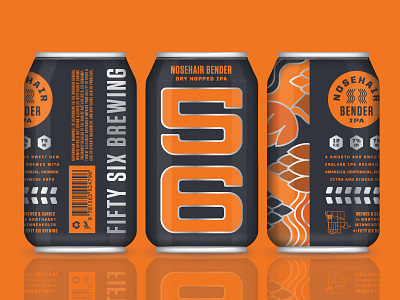 Nosehair Bender badge beer branding brewery brewing can hops illustration ipa minneapolis packaging typography