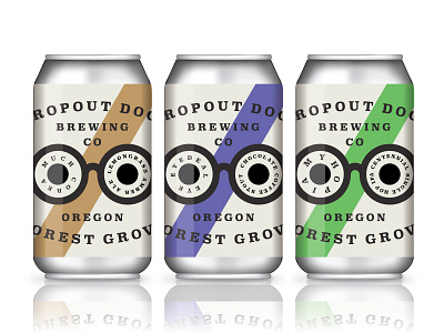 Drop Out Docs Brewing Crowlers beer brand brewery can crowler eye logo optometry packaging pun