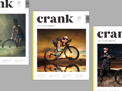 Crankin' bicycle bike grid layout magazine publication serif typography zine