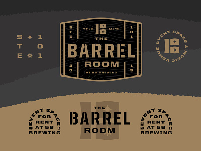 The room where you put barrels badge barrel beer branding brewery lockup logo minneapolis music type typography venue