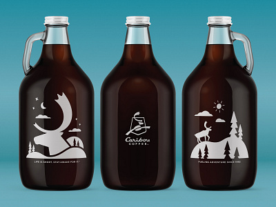 Caribou Coffee Packaging No. 3 adventure branding caribou coffee growler illustration minnesota north packaging vector