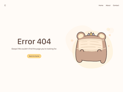 404 Error Page illustration ui uidesign