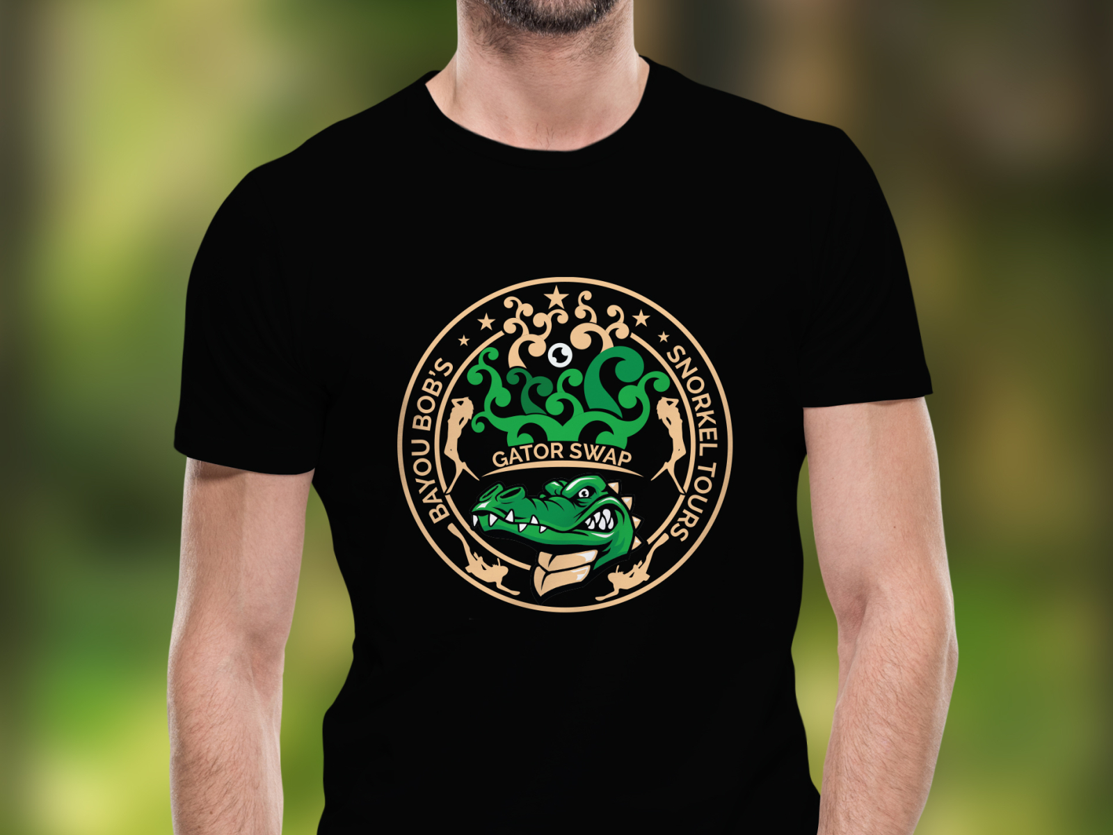 crocodile design t shirt