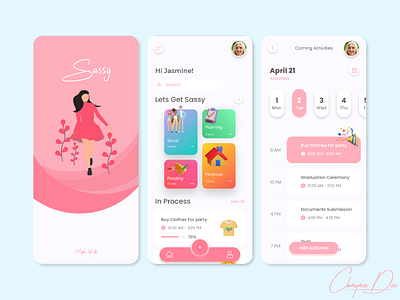 Daily Work Manage App Hompage Design 24 hours dailyui days jasmine maintain mobile app remember shedule social time time maintain tuesday ui uidesign uiux uiuxdesign week work work process workout
