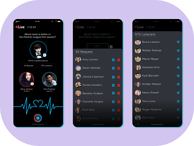 Live Show App Design UI