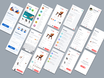 Furniture Shop App adobe xd photoshop ui ux adobexd app free download ecommerce app ecommerce website design free download furniture shop selling app shopping app ui design uiux userinterface website design