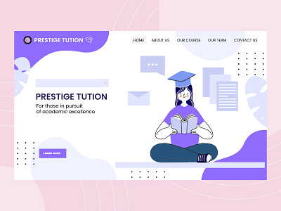 Educational Landing Page Design dailyui designinspiration designoftheday download education app education website educational educational app design educational website free free download landing page design pictureoftheday study website design ui uidesign uiux web ui design website design xd kit free download