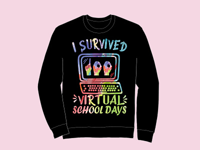 Virtual School T-Shirt Design class tshirt free download kids tshirt online class online class tshirt school tshirt student tshirt t shirt t shirt design tshirt tshirt free download tshirtdesign vector download vector free download virtual school watercolor watercolor art watercolor design watercolor illustration watercolor painting