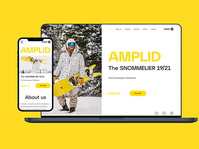 Amplid Burton Snowboards Landing page burton design home screen homepage landing landingpage page snowboard ui ux web