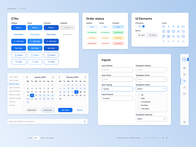 UI Elements / UI Kit / Inputs / Buttons buttons crm cta dashboard default design dropdown elements figma hover icons inputs kit ui uikit ux