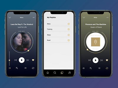 Music player concept app ux