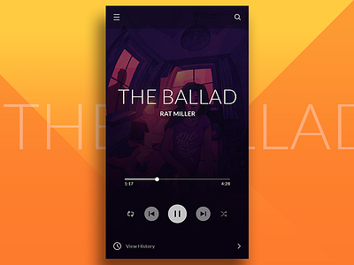 Music app interface